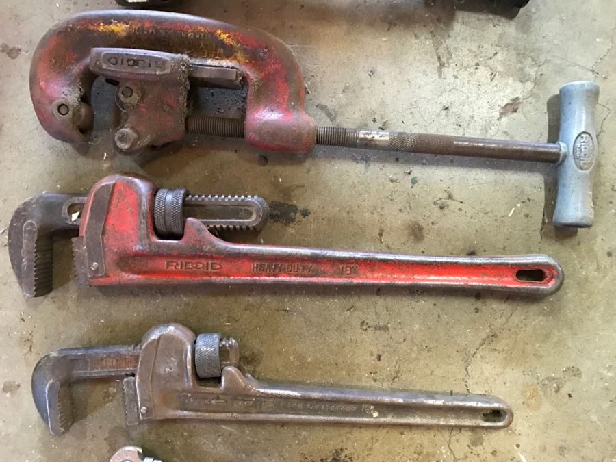 JUST ADDED Various Pipe Wrenches And Pipe Bending Tools