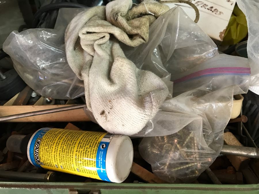 JUST ADDED - Shelf Full Of Hardware, Gas Can And Metal Tool Box [Photo 10]