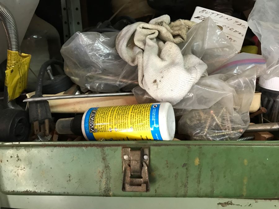 JUST ADDED - Shelf Full Of Hardware, Gas Can And Metal Tool Box [Photo 9]