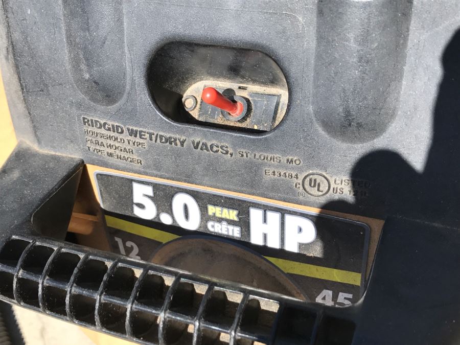 JUST ADDED - RIDGID 5 HP Shop Wet / Dry Vacuum 12 Gallon [Photo 4]