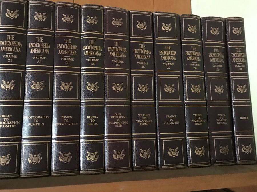 LAST MINUTE ADD - The Encyclopedia Americana 30 Volume Set With Annuals ...