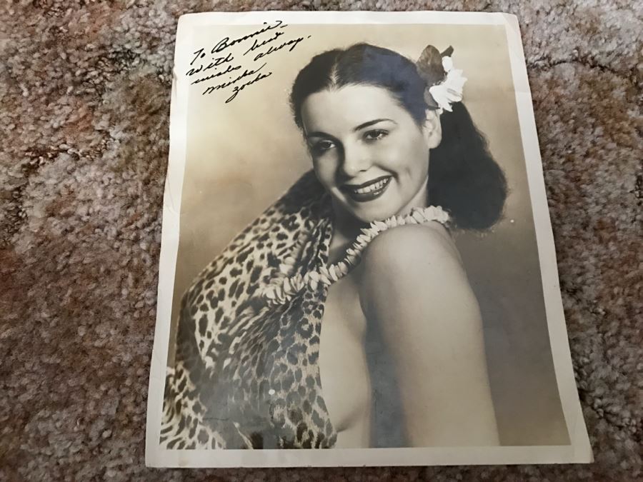 Vintage Signed Headshot Photograph - Client Was A Mid-Century Model In Long Beach, CA (This Is Not Client)