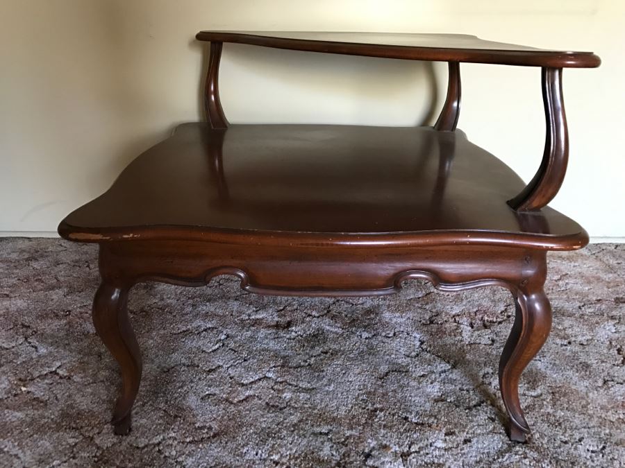 LAST MINUTE ADD - Vintage 2-Tier Wooden Corner Table [Photo 3]