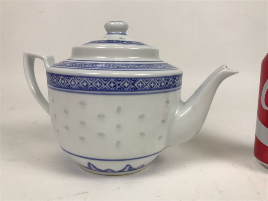 Contemporary Chinese Blue And White Teapot