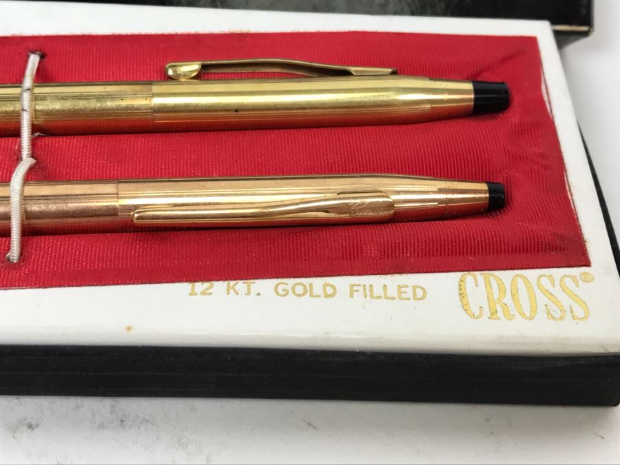 Set Of CROSS Gold Filled Pens And Pencils [Photo 4]
