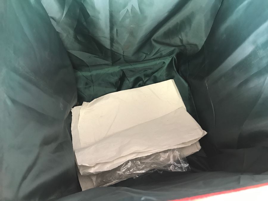 Large Chinese Blue White And Gold Vase With Stand And Silk Box Retailed For $1,650 [Photo 30]