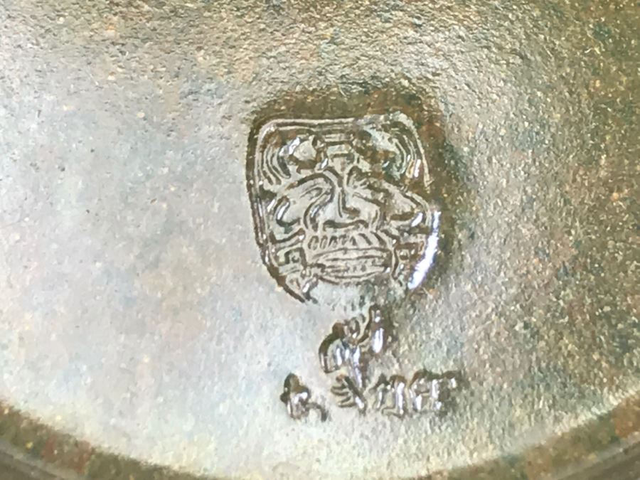 5 Floral Round Trays + 6 Japanese Signed Green Bowls [Photo 2]