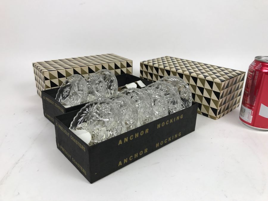 Vintage Anchor Hocking Round Glass Serving Dish With Boxes [Photo 3]