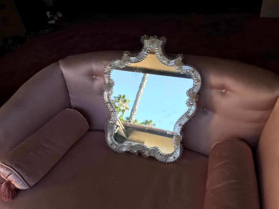 JUST ADDED - Large Venetian Vanity Table Mirror With Swing Arm Stand [Photo 9]