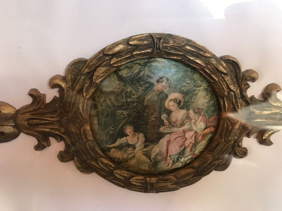 JUST ADDED - Framed Shadow Box Italian Print With Gilt Wood Ornamentation [Photo 2]