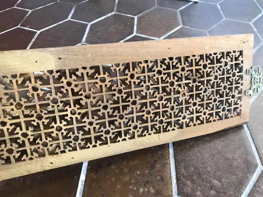 JUST ADDED - Heavily Carved High Relief Wooden Asian Sculpture Painted White With Wooden Frame Floral And Bird Motif [Photo 18]