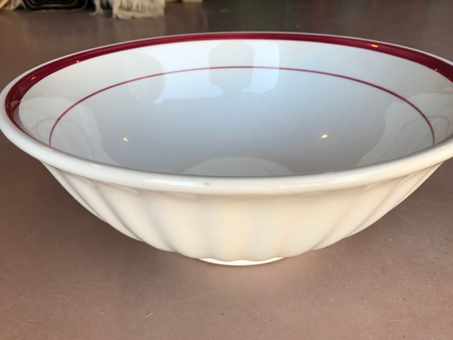JUST ADDED - Large White Porcelain Bowl Made In Italy