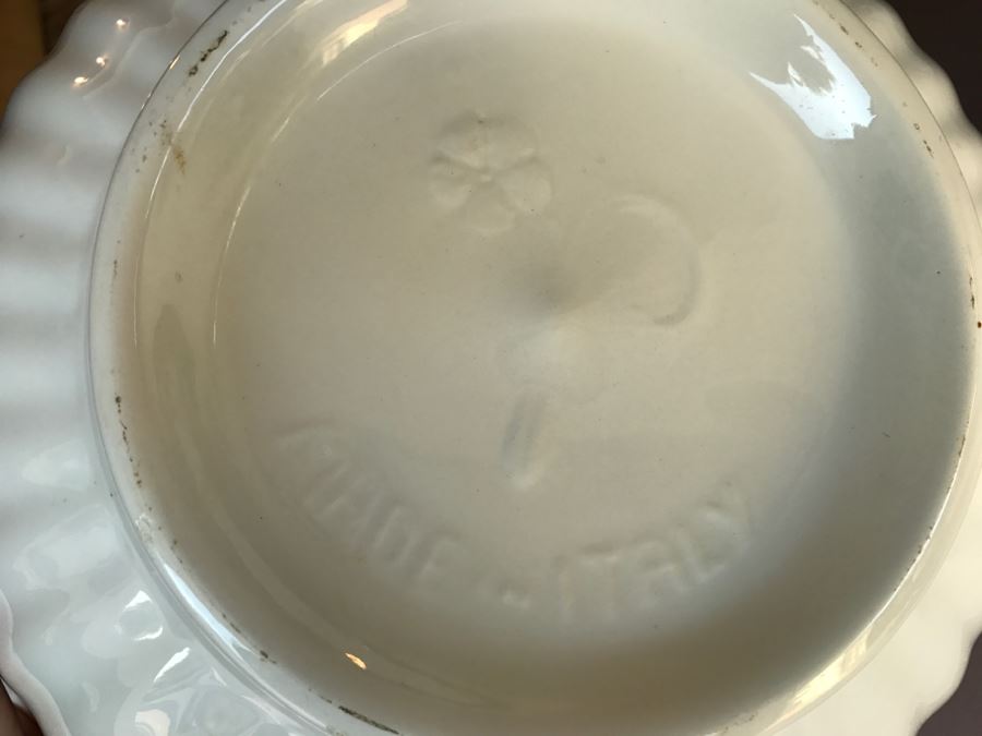 JUST ADDED - Large White Porcelain Bowl Made In Italy [Photo 5]