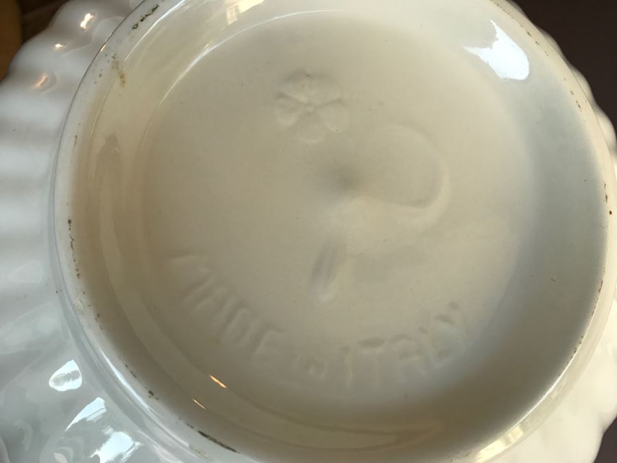 JUST ADDED - Large White Porcelain Bowl Made In Italy [Photo 2]