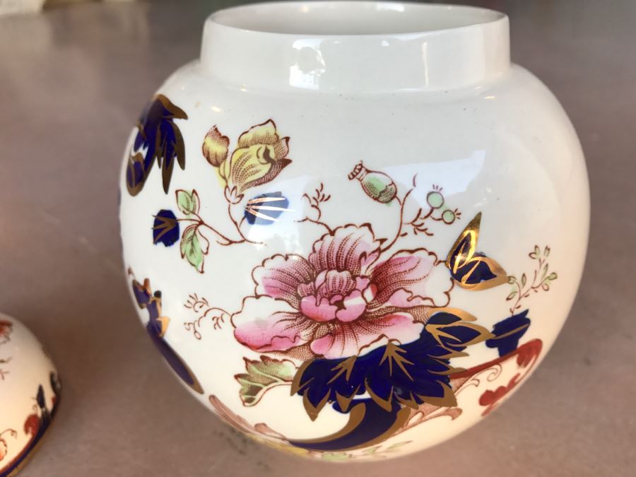 JUST ADDED - Chinoiserie Ginger Jar Mason's Ironstone Made In England Mandalay [Photo 8]