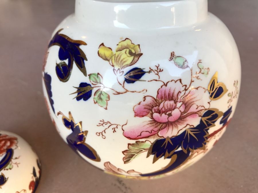 JUST ADDED - Chinoiserie Ginger Jar Mason's Ironstone Made In England Mandalay [Photo 6]