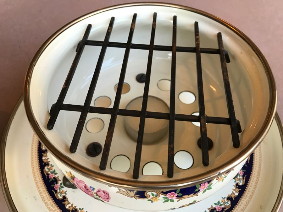 JUST ADDED - ASTA Enamel Cookware Teapot With Burner And Plate Made In West Germany By Fissler [Photo 6]