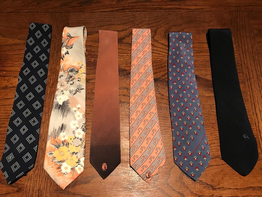 JUST ADDED - Collection Of Men's Designer Silk Ties By Hardy Amies, Valentino, Trussardi And More [Photo 1]