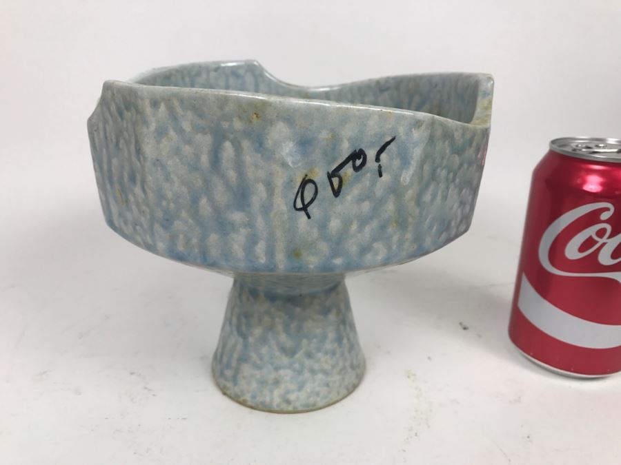 Japanese Light Blue Glaze Art Pottery Vase