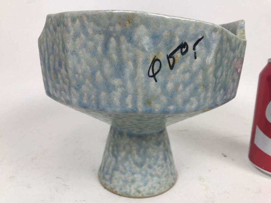 Japanese Light Blue Glaze Art Pottery Vase