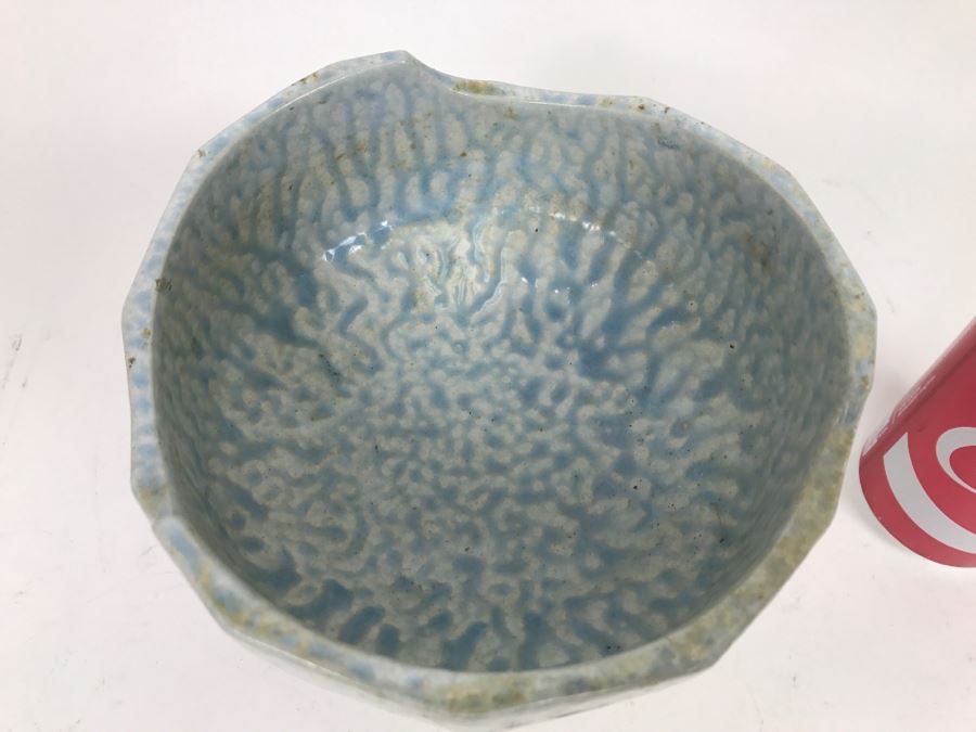 Japanese Light Blue Glaze Art Pottery Vase