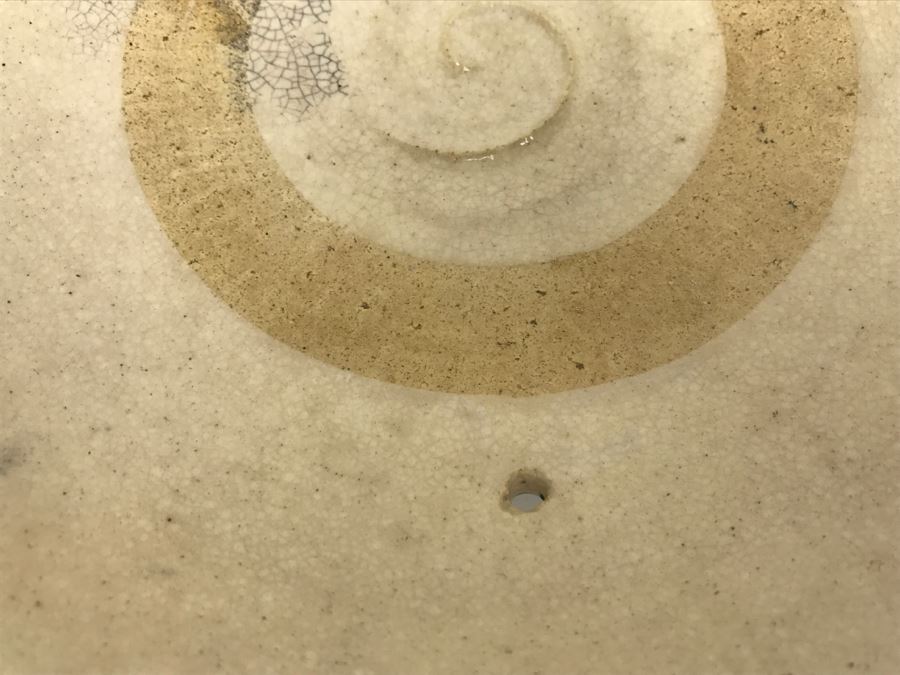 Vintage Footed Asian Stoneware Bowl With Drip Hole [Photo 6]