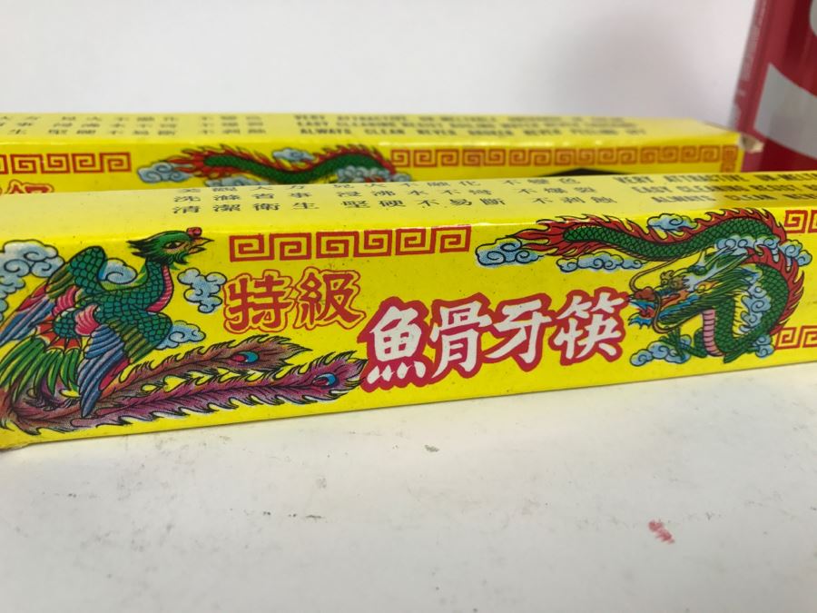 (2) Boxes Of Black Wooden Chopsticks [Photo 2]