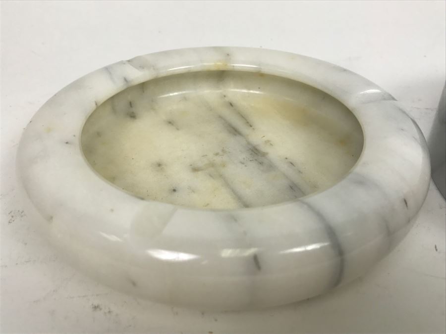 Pair Of Polished Marble Ashtrays [Photo 5]