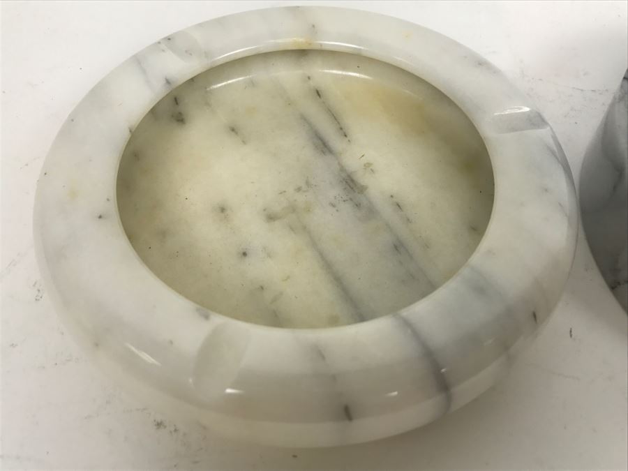 Pair Of Polished Marble Ashtrays [Photo 6]