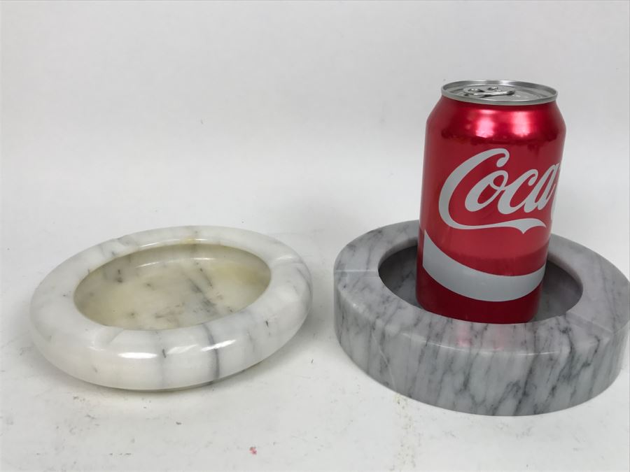 Pair Of Polished Marble Ashtrays [Photo 2]