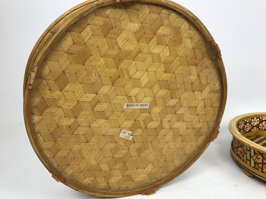 Pair Of Chinese Woven Trays [Photo 6]