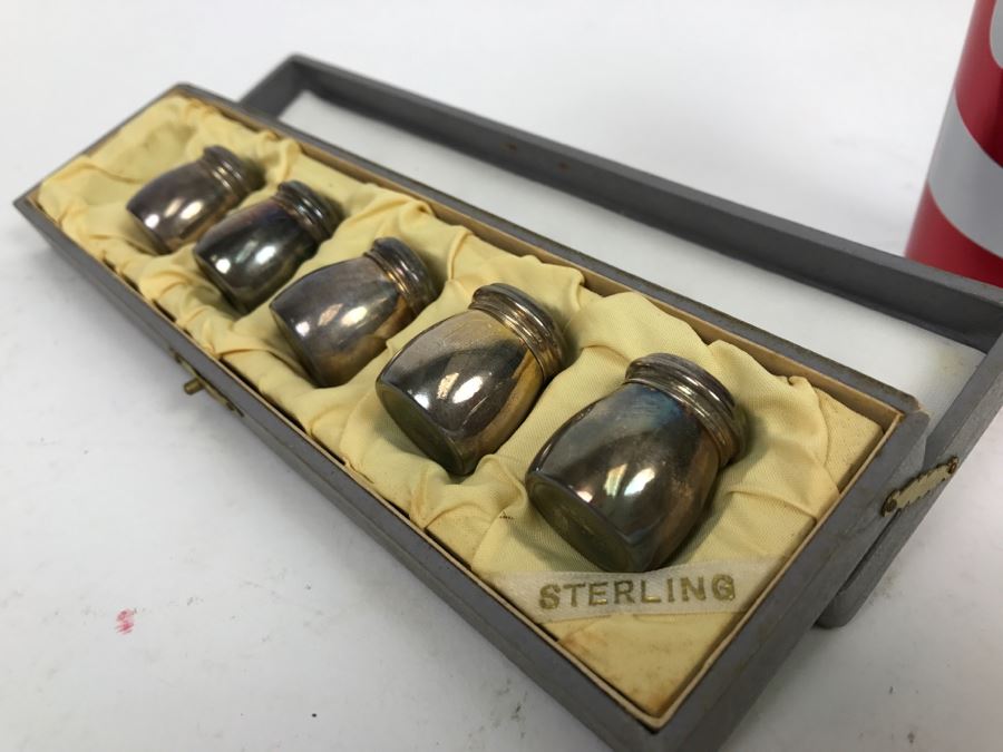 HIRATA & Co. Vintage Sterling Silver 950 Japanese Salt Shakers With HIRATO & Co Box [Photo 1]