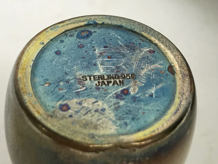 HIRATA & Co. Vintage Sterling Silver 950 Japanese Salt Shakers With HIRATO & Co Box [Photo 3]