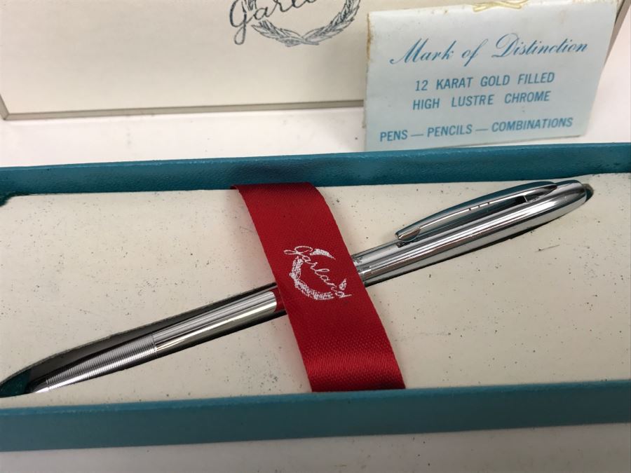 Garland Twist Pen No. 35 Chrome 12K Gold Filled With Box [Photo 2]