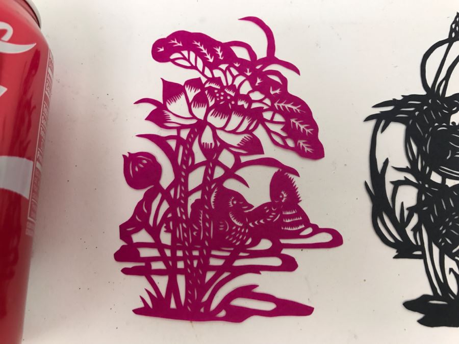 Set Of 3 Asian Paper Cut Artwork Pieces [Photo 2]