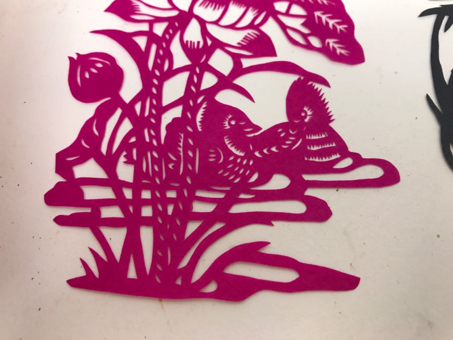 Set Of 3 Asian Paper Cut Artwork Pieces [Photo 3]