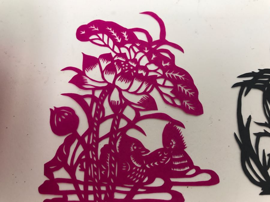 Set Of 3 Asian Paper Cut Artwork Pieces [Photo 4]