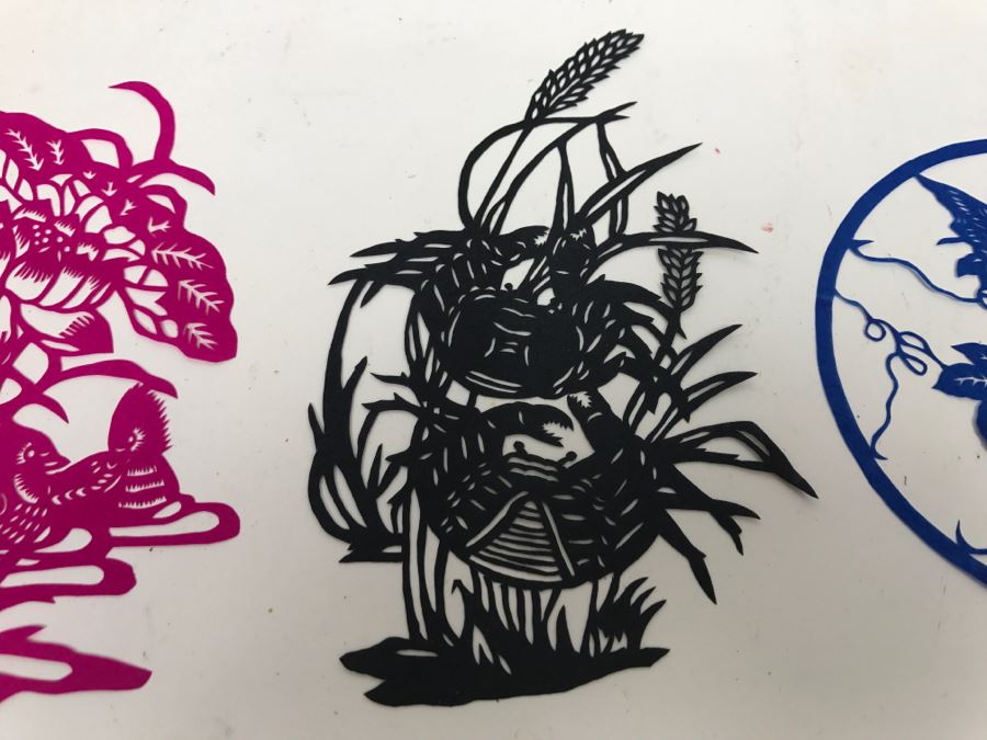 Set Of 3 Asian Paper Cut Artwork Pieces [Photo 5]