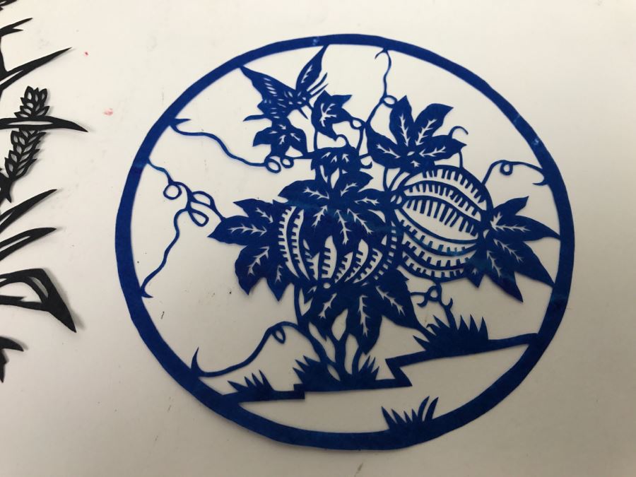 Set Of 3 Asian Paper Cut Artwork Pieces [Photo 9]