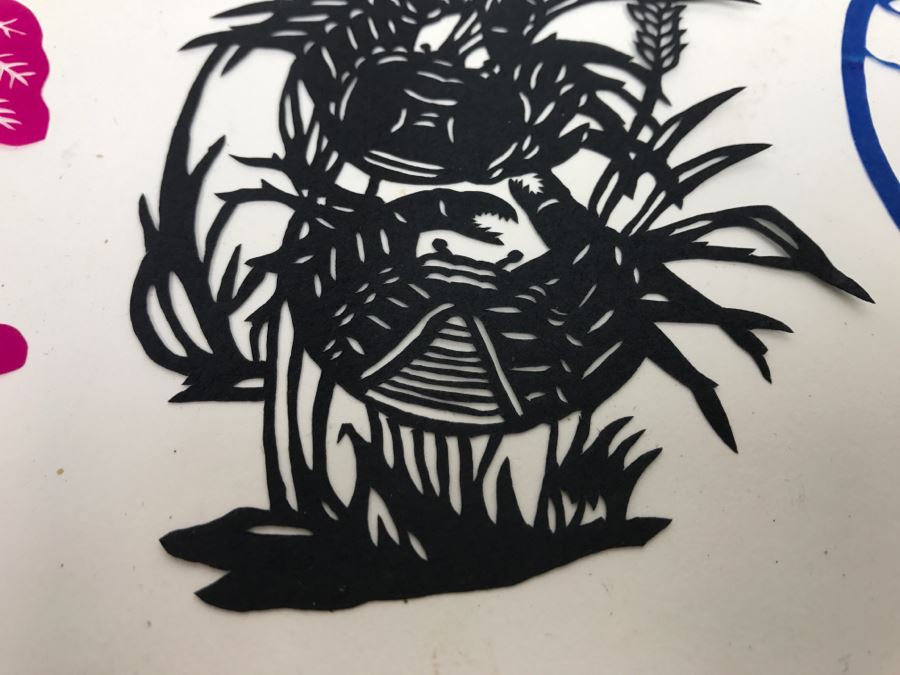 Set Of 3 Asian Paper Cut Artwork Pieces [Photo 6]