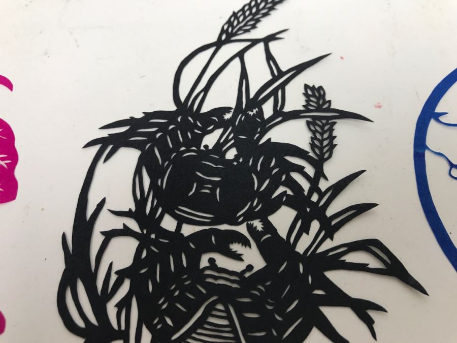 Set Of 3 Asian Paper Cut Artwork Pieces [Photo 7]