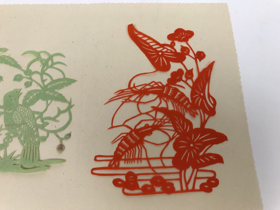 Set Of 4 Asian Paper Cut Artwork Pieces [Photo 6]