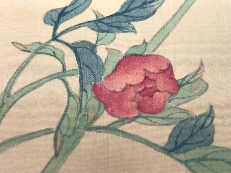 Original Signed Chinese Silk Painting Floral Motif [Photo 8]