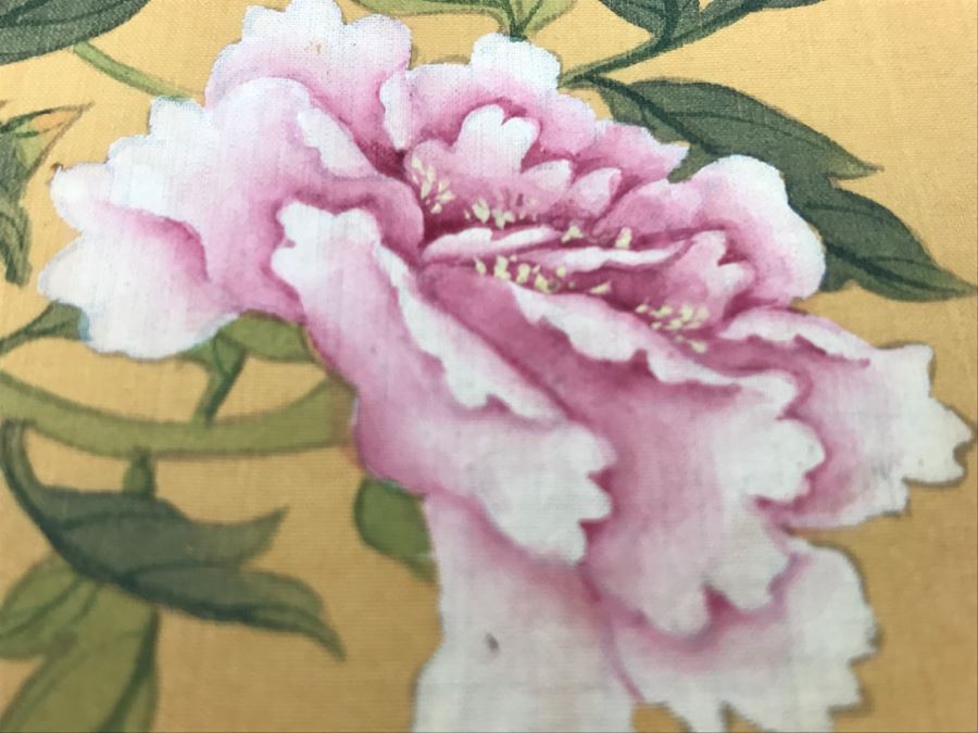 Original Signed Chinese Silk Painting Floral Motif [Photo 12]