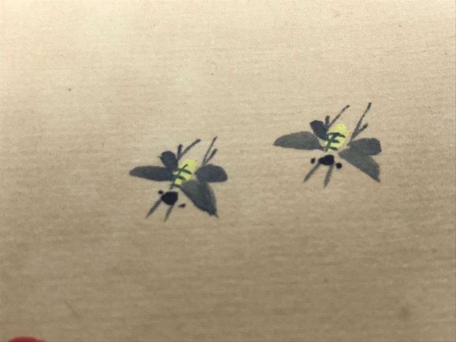 Original Signed Chinese Silk Painting Floral Motif [Photo 6]