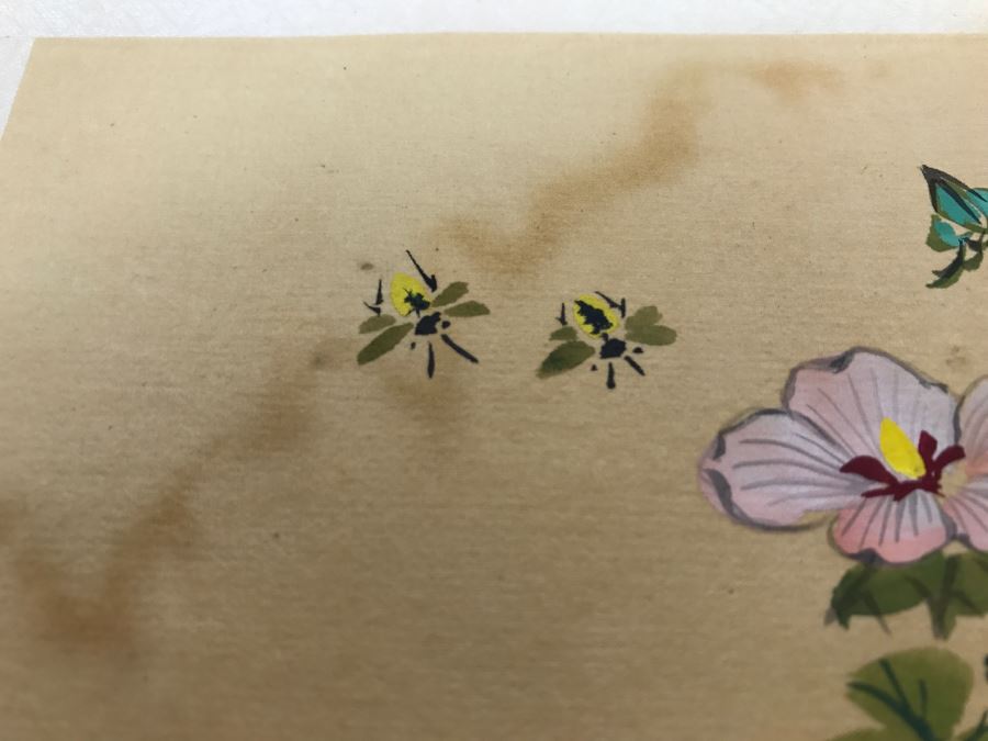 Original Signed Chinese Silk Painting Floral Motif [Photo 4]