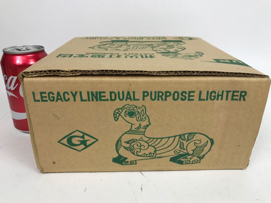 VERY COOL - Dual Purpose Lighter With Teak Cigarette Holder Chinese Reproduction Of A Warring States Dynasty Container Getz Bros By Legacy Line With Original Box [Photo 5]