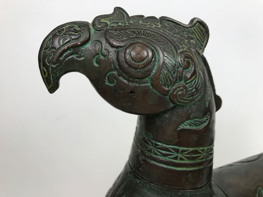 VERY COOL - Dual Purpose Lighter With Teak Cigarette Holder Chinese Reproduction Of A Warring States Dynasty Container Getz Bros By Legacy Line With Original Box [Photo 7]