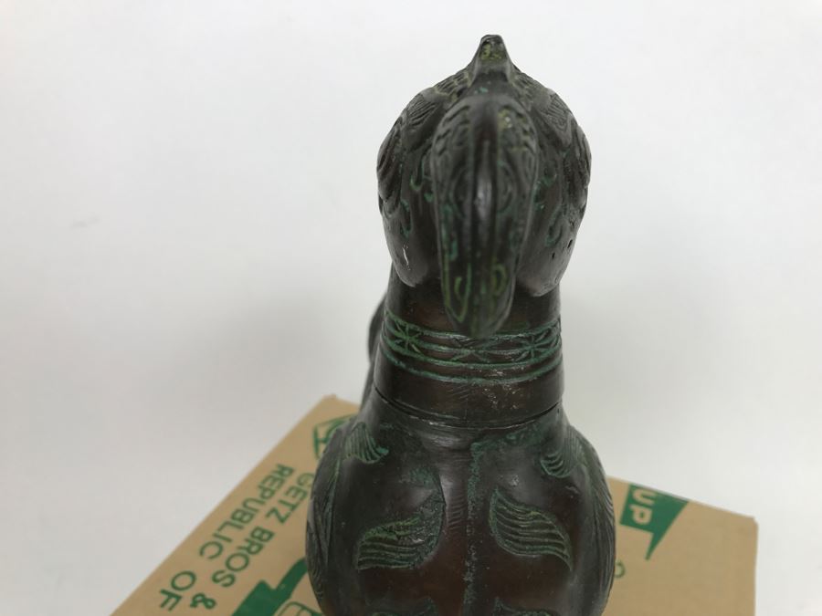 VERY COOL - Dual Purpose Lighter With Teak Cigarette Holder Chinese Reproduction Of A Warring States Dynasty Container Getz Bros By Legacy Line With Original Box [Photo 12]