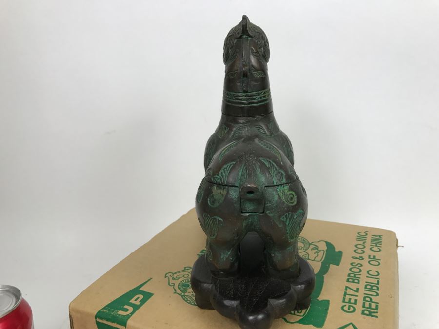 VERY COOL - Dual Purpose Lighter With Teak Cigarette Holder Chinese Reproduction Of A Warring States Dynasty Container Getz Bros By Legacy Line With Original Box [Photo 16]